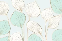 Drawn Leaves Wallpaper