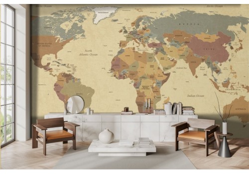 Carta da parati Mappamondo vintage