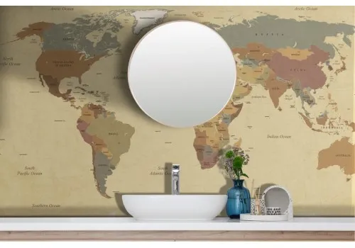 Vintage World Map Wallpaper 2