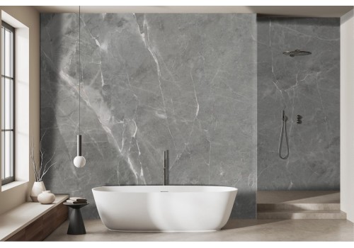 Grey marble effect wallpaper