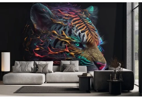 3D Wallpaper Tiger Street Art -a168