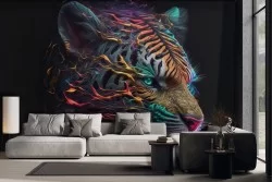 3D Tiger Street Art Wallpaper