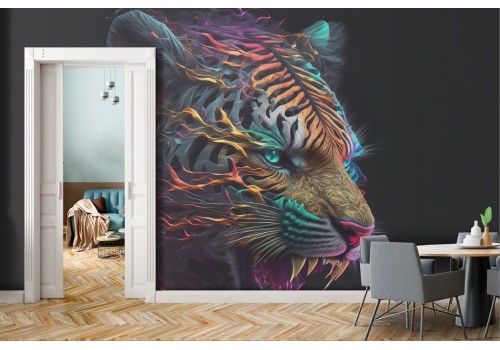 3D Tiger Street Art Wallpaper 2