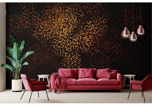 Abstract Pop Art Gold Wallpaper