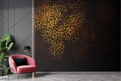 Gold Brushstrokes Wallpaper