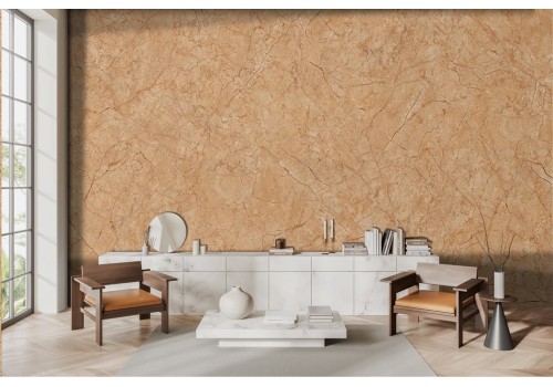 Ochre Marble Wallpaper