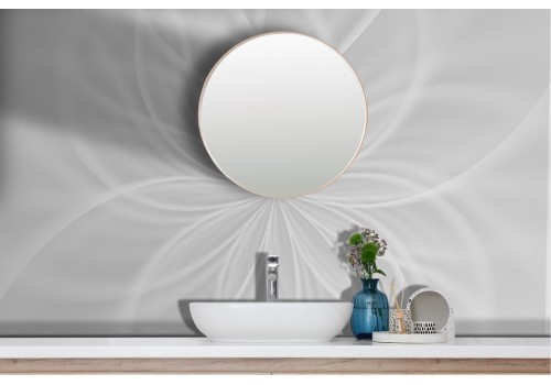 Carta da parati Fiore Stilizzato Artistico bianco 2