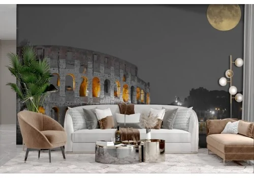 Carta da parati Roma notturna Colosseo luna 2