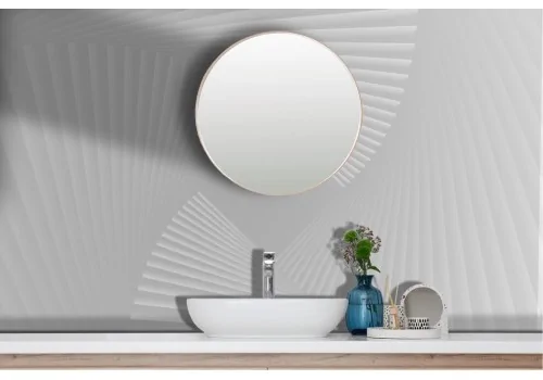 Minimal wallpaper white stripes 3D effect 2