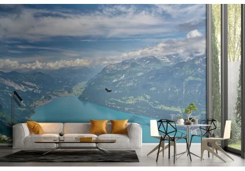 Wallpaper mountain lake landscape