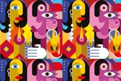 Colorful geometric wallpaper