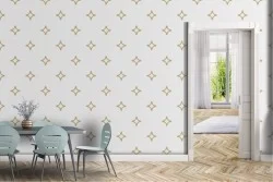 Carta da Parati rombi dorati