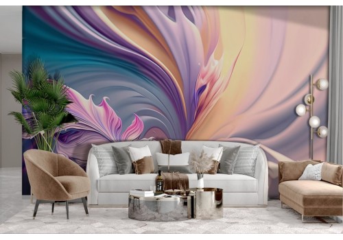 Pink and blue wave wallpaper 2