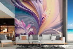 Elegant colorful wave wallpaper