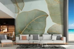 Vintage leaves wallpaper