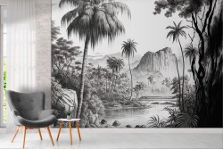 Carta da Parati jungle tropicale