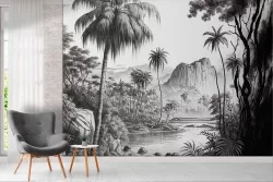 Tropical jungle wallpaper