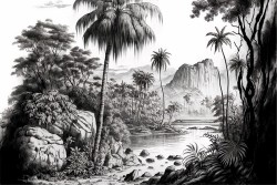 Carte da Parati jungle tropicale