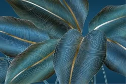 Modern golden leaf wallpaper