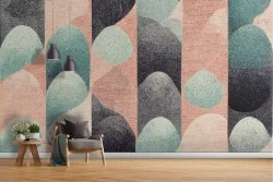 Abstract pastel colored canvas wallpaper