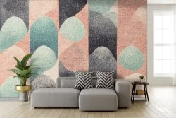 Carta da Parati Adesiva astratta canvas pastello colorata