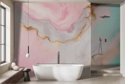 Abstract pink and gold wallpaper