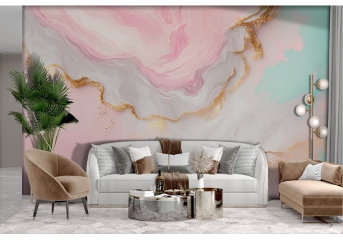 Abstract pink and gold wallpaper 2