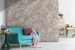 Orange and grey abstract marble wallpaper