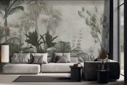 Carta da parati foresta tropicale verde