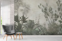 Carta da Parati tropicale verde