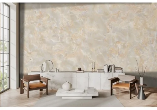 Abstract marble effect wallpaper in cream Havana -a210