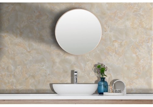 Abstract marble effect wallpaper in cream Havana 2