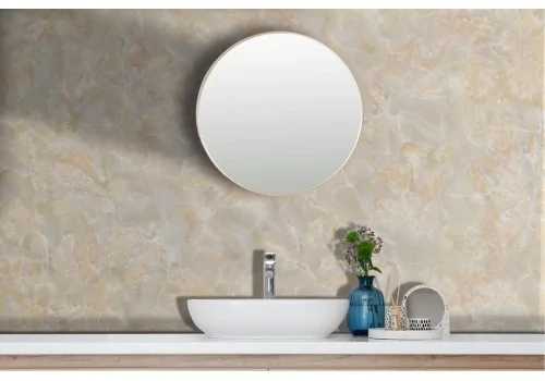 Abstract marble effect wallpaper in cream Havana 2