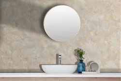 Adhesive Wallpaper with abstract cream marble effect