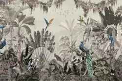 Vintage tropical wallpaper