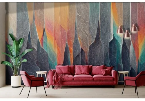 Carta da parati decorazione geometrica colorata