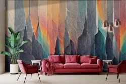 Carta da parati decorazione geometrica colorata