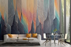 Carta da Parati Adesiva decorazione geometrica colorata