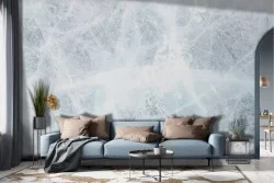 Ice effect wallpaper in white shades