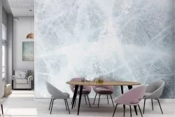 White ice effect wallpaper