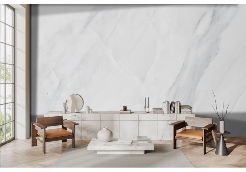 White marble effect wallpaper