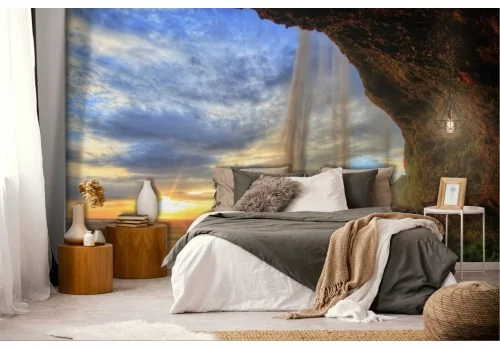 Nature wallpaper waterfall and sunset 2