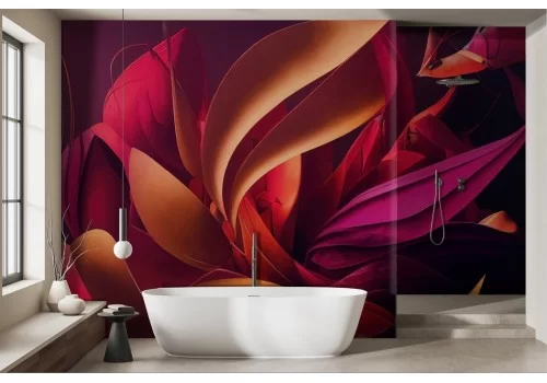 Japanese oriental leaves wallpaper