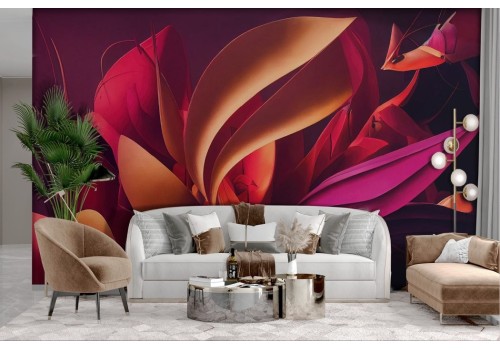 Japanese oriental leaves wallpaper 2