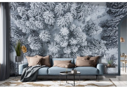 Snowy forest wallpaper