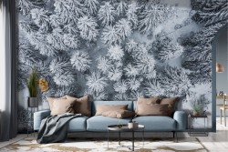 Snowy forest wallpaper