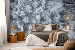 Adhesive Wallpaper snowy forest