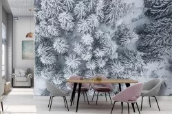 Snowy forest wallpaper