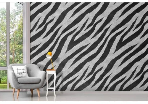 Black and white zebra striped wallpaper 2