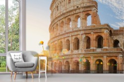 Carta da Parati Adesiva Roma Colosseo tramonto
